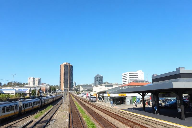 Uber driver guide for Broadmeadows suburb Melbourne showing train station and shopping area