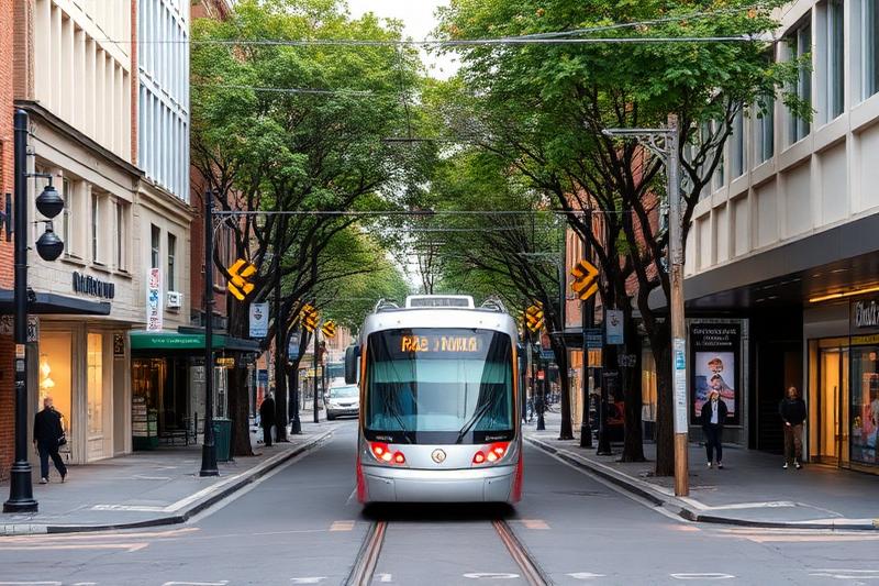 Uber driver guide for Preston suburb Melbourne showing High Street shops and tram