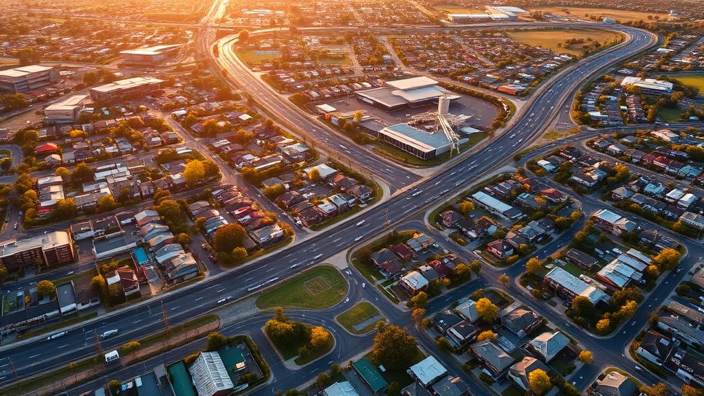 Uber driver guide for Truganina suburb Melbourne showing new residential estates and Western Freeway